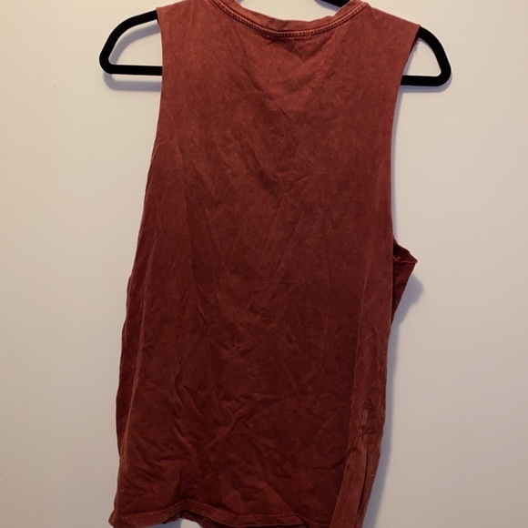 Bluenotes burgundy distressed Sleeveless top L - Picture 4 of 7